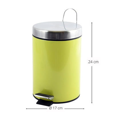 Cubo Pedal Metalico 3l Verde_2