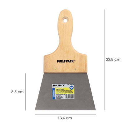 Espatula Techos Mango Madera Hoja Acero 90 X 140 Mm. Espatula Yeso, Espatula Pintor, Espatula Masillas, Espatula Pladur, Etc.