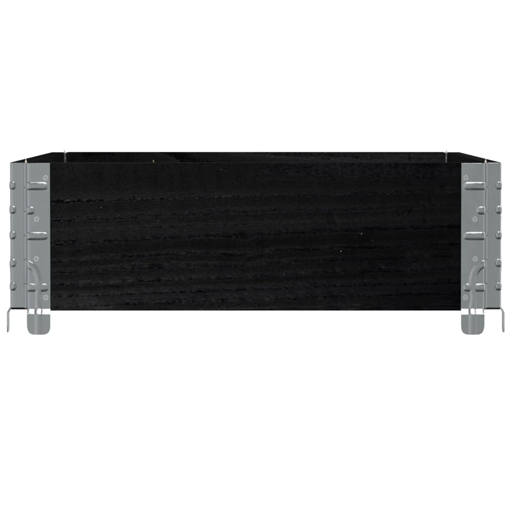 Jardinera De Madera Maciza De Pino Negro 80x60 Cm_3