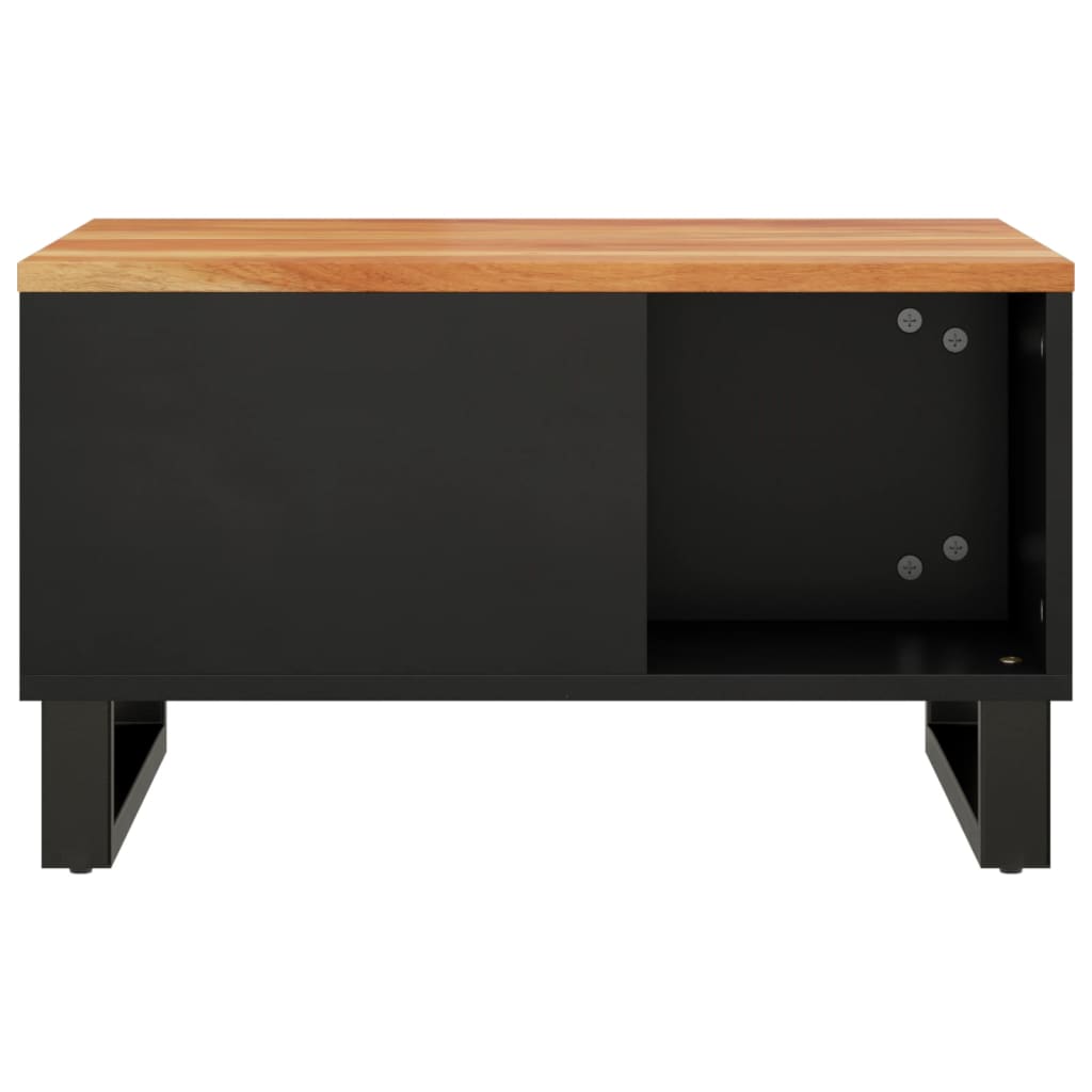 Mesa De Centro De Madera Maciza De Acacia 60x50x35 Cm_1