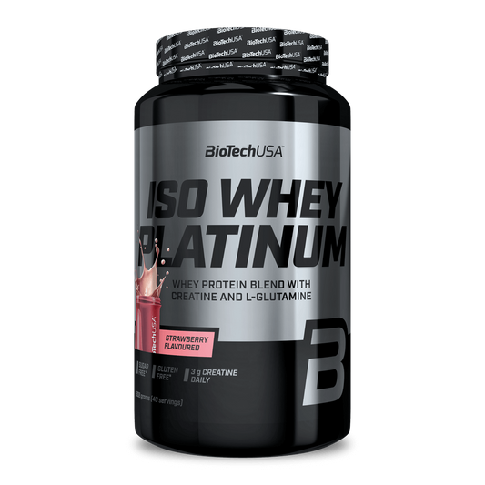 Iso Whey Platinum - 908g - Fresa - Proteína De Aislado De Suero Isolate - Biotech Usa_0