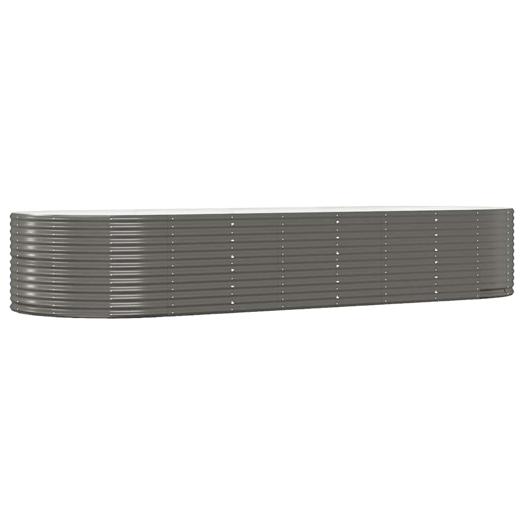 Jardinera Arriate Acero Galvanizado Gris 367x140x68 Cm_0
