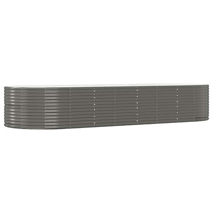 Jardinera Arriate Acero Galvanizado Gris 367x140x68 Cm_0