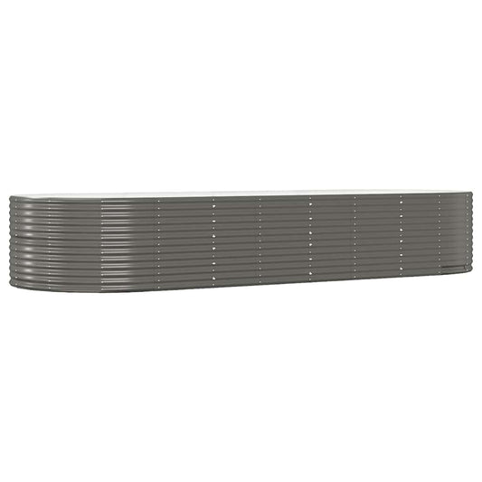 Jardinera Arriate Acero Galvanizado Gris 367x140x68 Cm_0