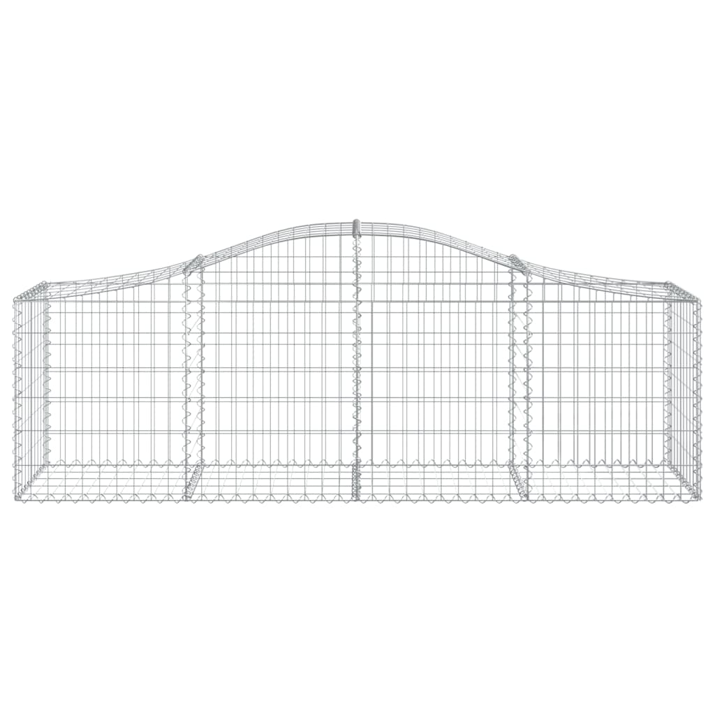 Cestas De Gaviones 8 Uds Forma De Arco Hierro 200x50x60/80 Cm_3