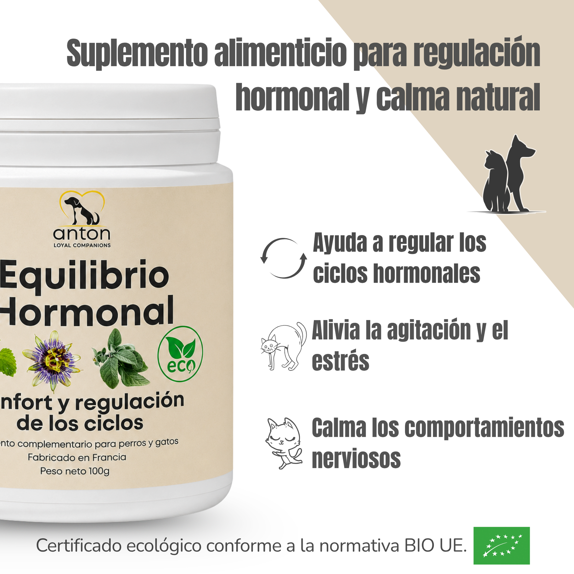Suplemento natural para el equilibrio hormonal de perros y gatos – ECO 100 g_1