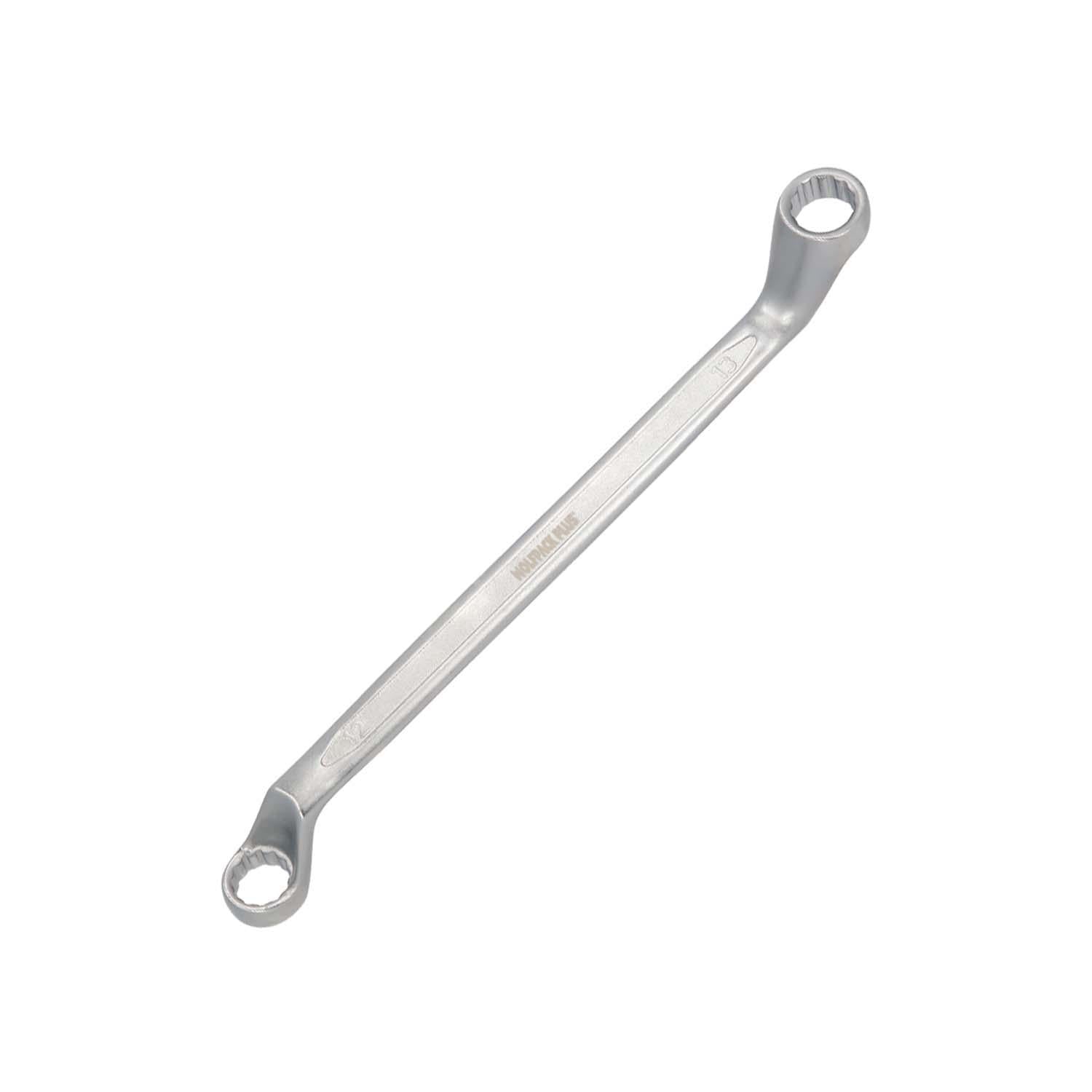 Llave Estrella Acodada Plus Acero Cromo Vanadio 12x13 Din 838. Llave Doble Boca Acodada, Llave Fija Estrella Acodada