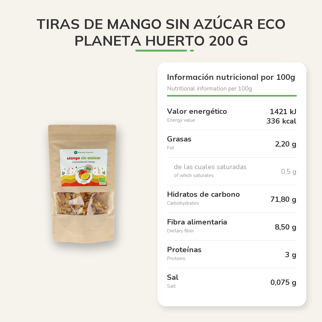 Información nutricional