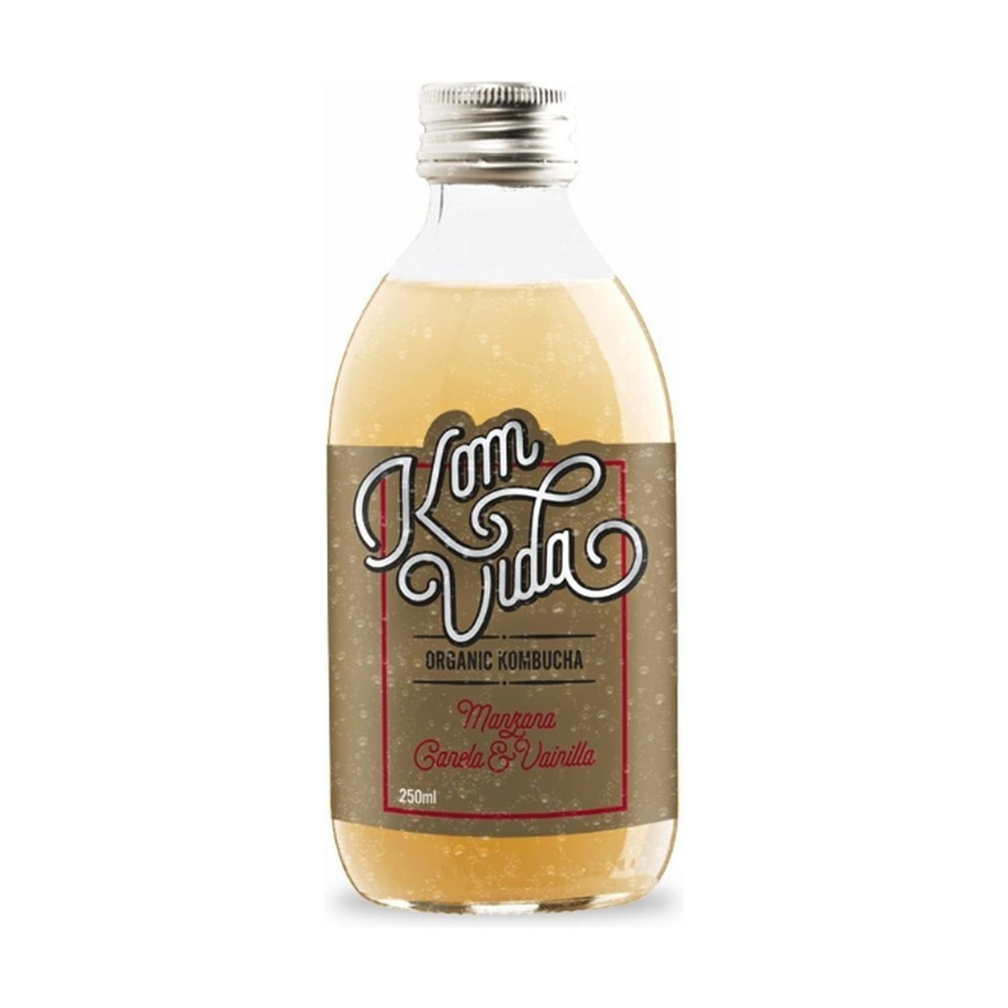 Kombuchá maçã canela baunilha Komvida 250 ml