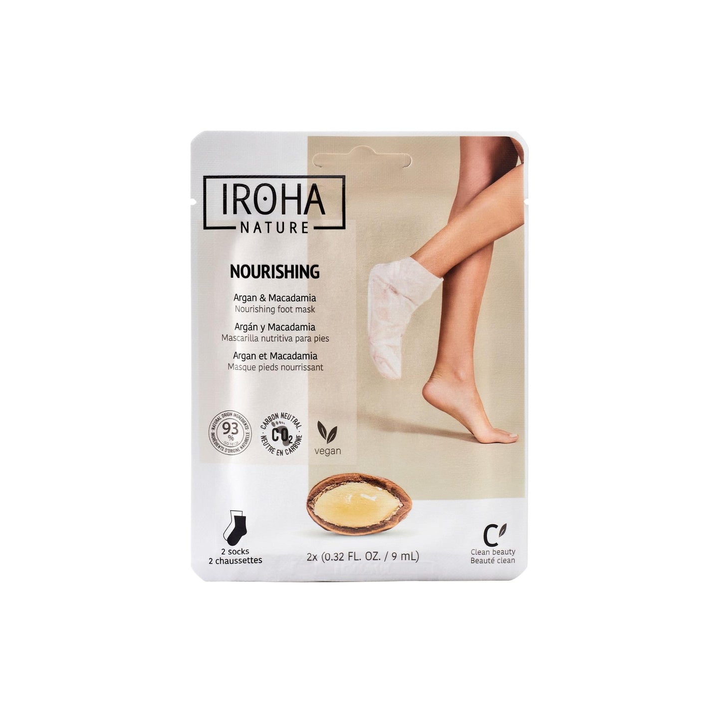 Máscara Nutritiva Iroha Nature com Óleo de Argão e Macadâmia 2 x 9ml