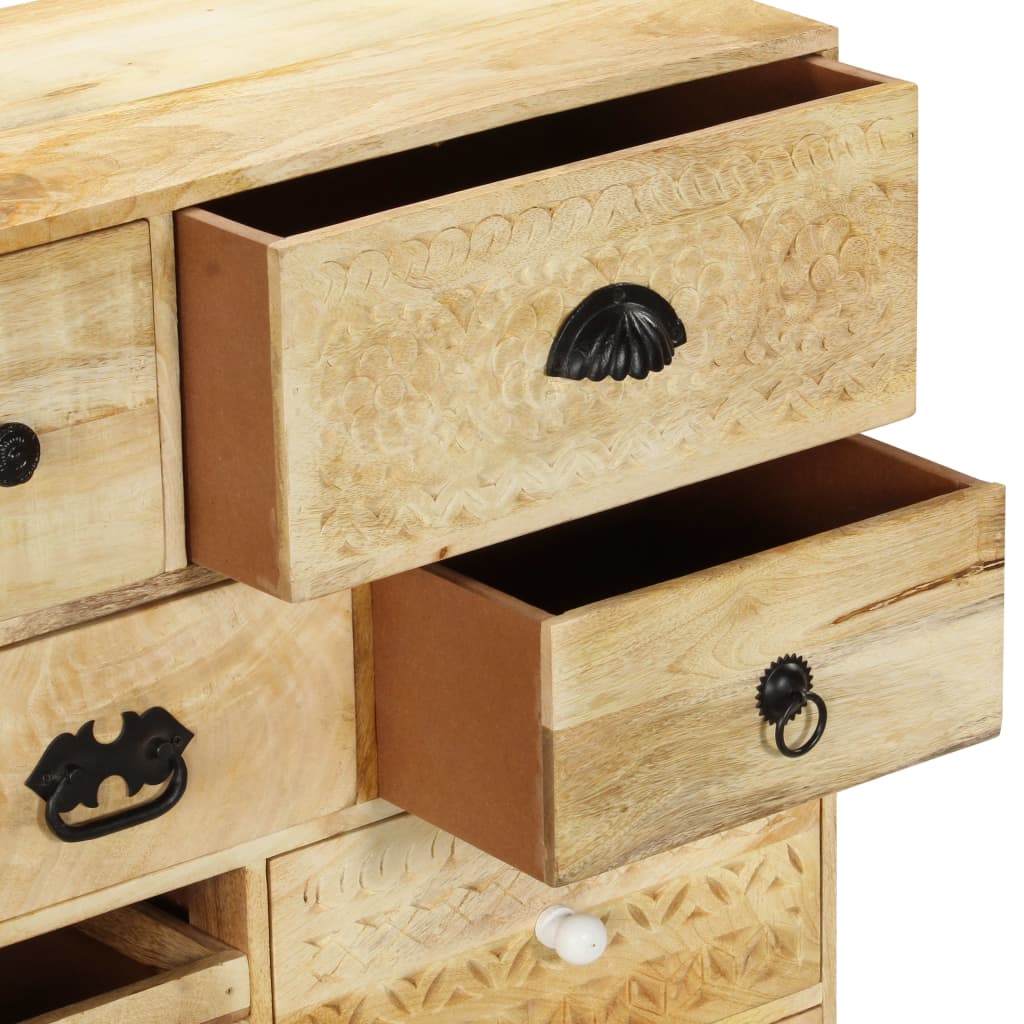 Mueble Con Cajones 60x30x75 Cm Madera Maciza De Mango_3
