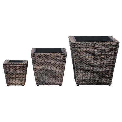 Conjunto De Arriates 3 Piezas Jacinto De Agua Marrón_2