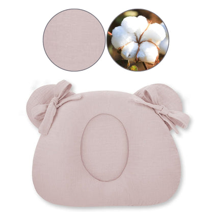 Almohada Cojin Plagiocefalia Bebés Muselina Rose_2
