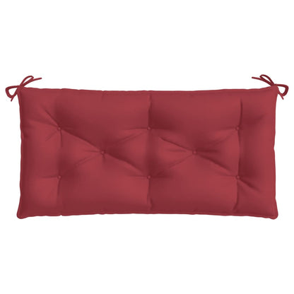 Vidaxl Cojín De Banco De Jardín Tela Oxford Rojo Tinto 100x50x7 Cm_3