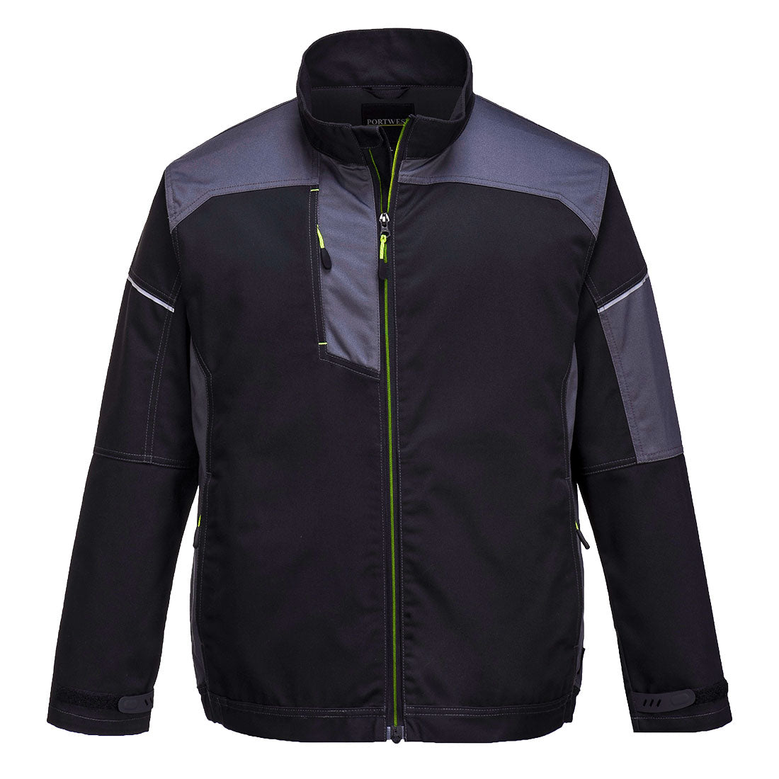 Chaquetas De Trabajo De Poliéster Y Algodón / L / Negro-gris_0