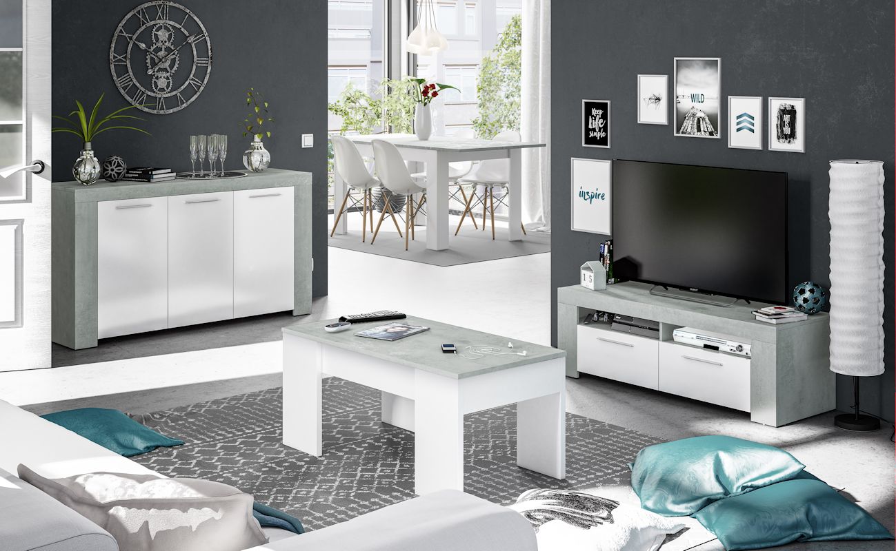 Mueble Tv Ambit Blanco Cemento_2