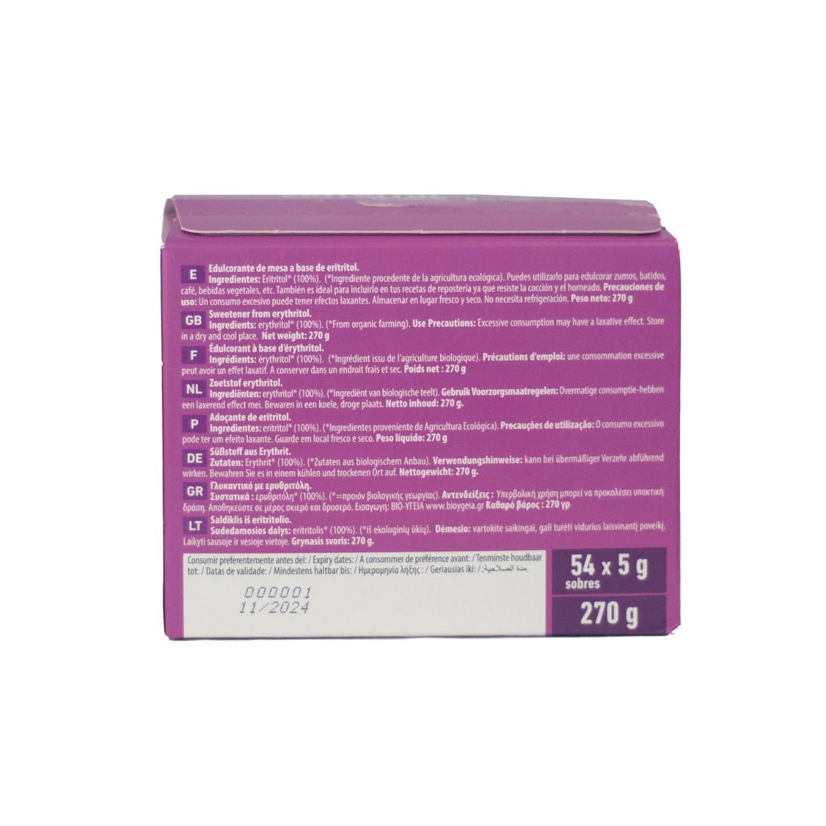 NaturGreen Bio Eritritol 54 Sticks monodoses de 5 gr