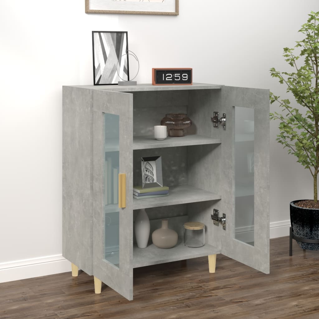 Aparador De Madera De Ingeniería Gris Hormigón 69,5x34x90 Cm / Vetonek_4