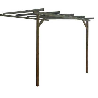 Pérgola Adosada De Madera Gama Kai Vidahuerto – 300x300x240 Cm A 270 Cm._0