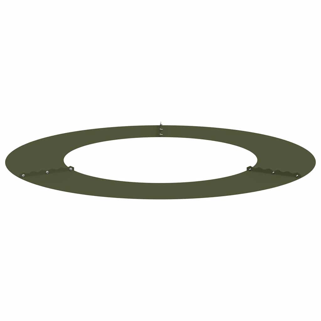 Adecuado Para Anillo De Árbol Plano Verde Oliva Ø50/80 Cm Acero_3
