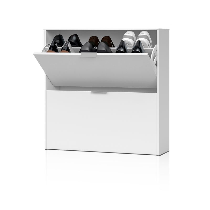 Zapatero Nubo 2 Puertas Melamina, Blanco, 75 X 76 X 22_1