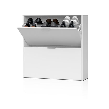 Zapatero Nubo 2 Puertas Melamina, Blanco, 75 X 76 X 22_1