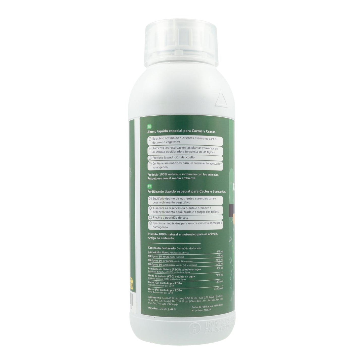 Fertilizante Líquido Cactos e Suculentas Planeta Huerto 1 l