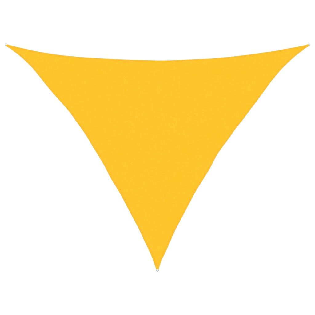 Vidaxl Toldo De Vela Triangular Hdpe Amarillo 160 G/m² 5x5x6 M_0