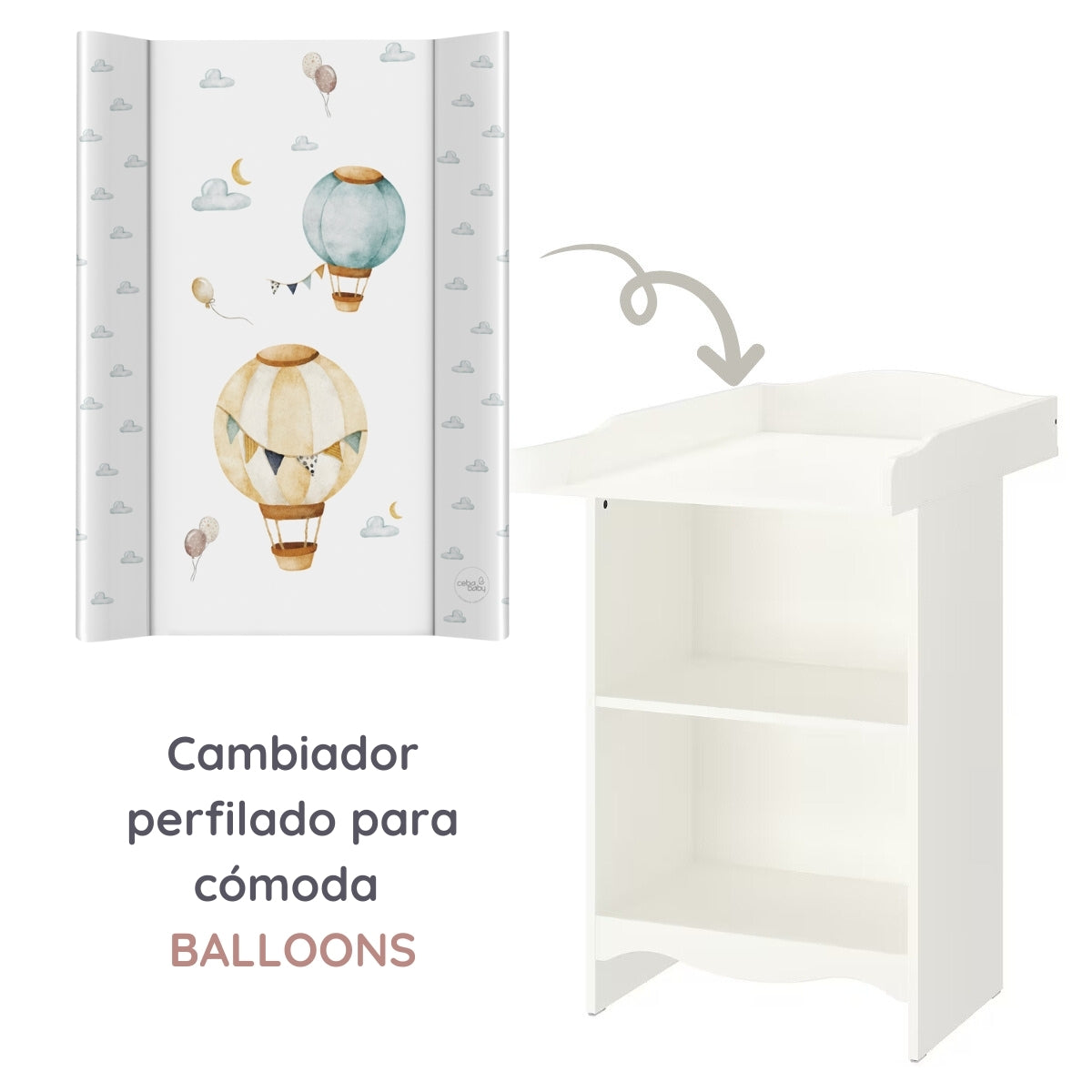 Cambiador Perfilado Para Cómoda Basic Balloons_2