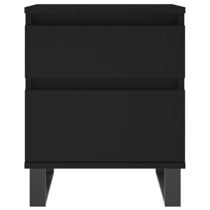 Mesitas De Noche 2 Uds Madera De Ingeniería Negro 40x35x50 Cm_4