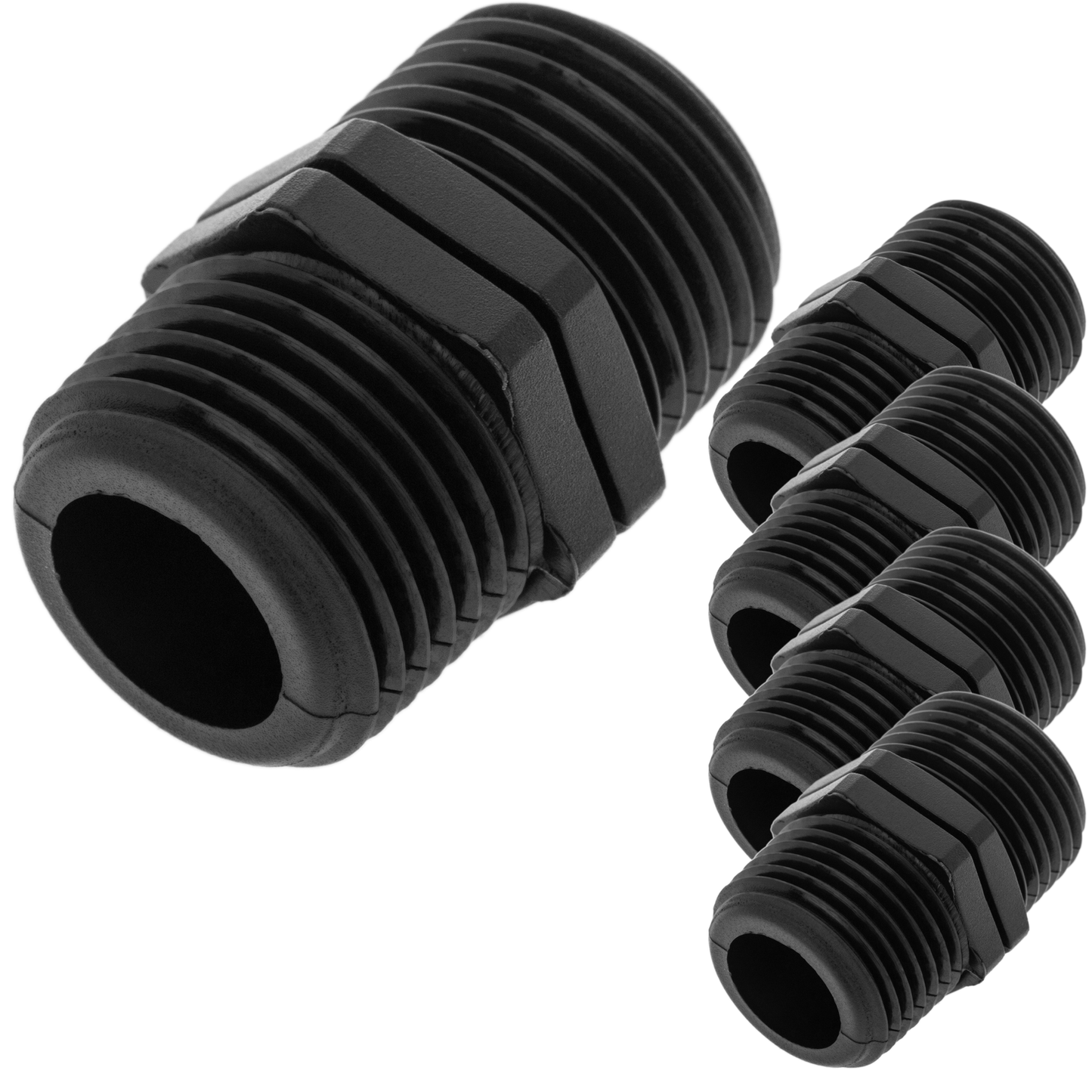 Pack De 5 Unidades Machón De Polipropileno De 1/2“ Para Sistema De Riego_0