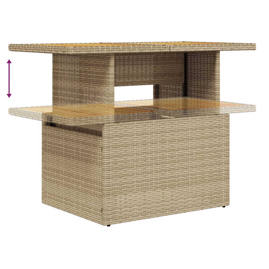 Set Sofás De Jardín 7 Piezas Y Cojines Ratán Sintético Beige / Vetonek_4