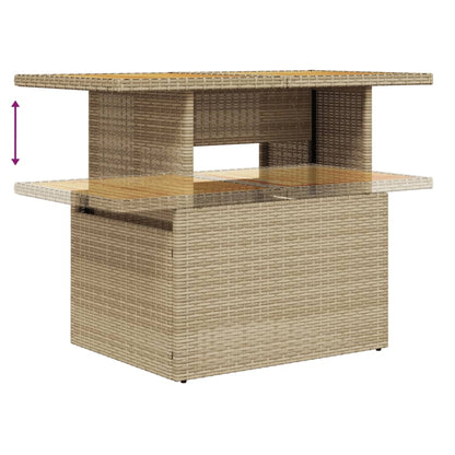 Set Sofás De Jardín 7 Piezas Y Cojines Ratán Sintético Beige / Vetonek_4