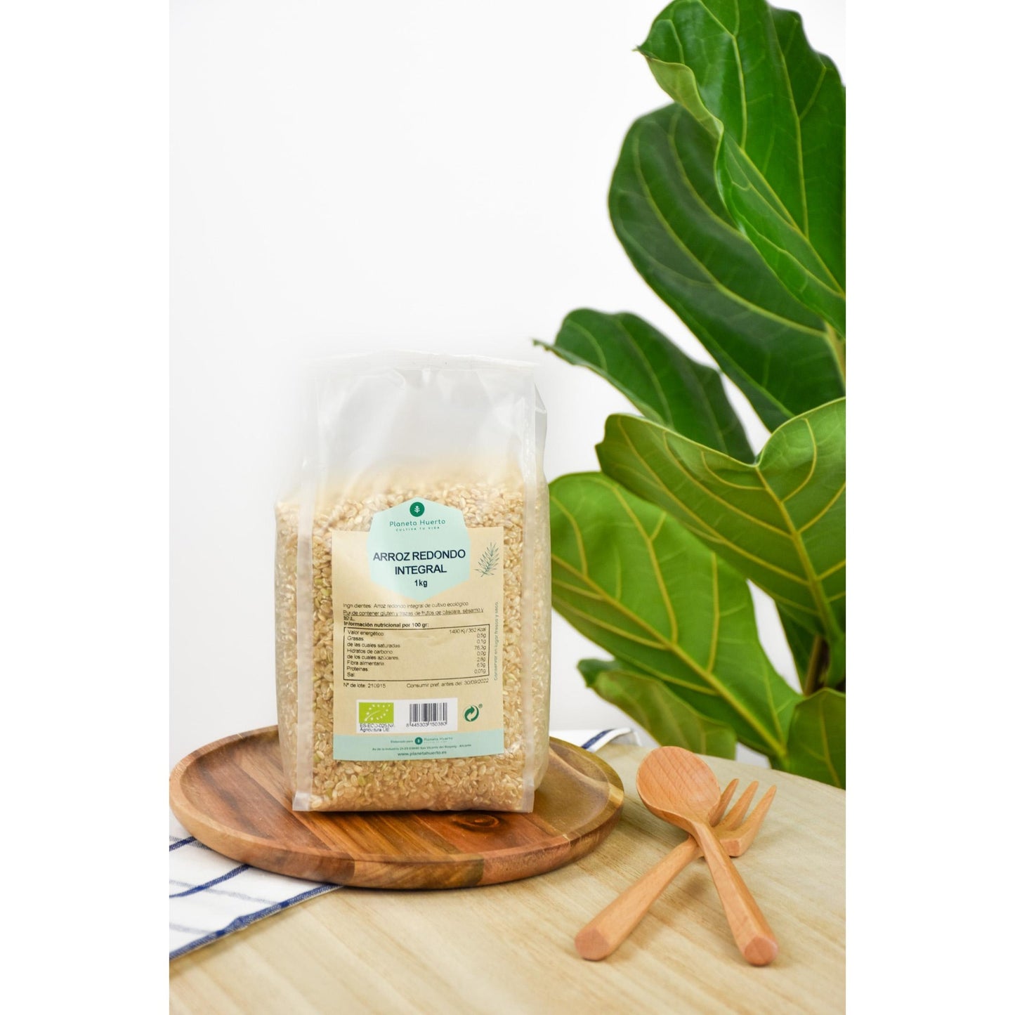 Embalagem de 2x arroz integral redondo ECO Planeta Huerto 1 kg