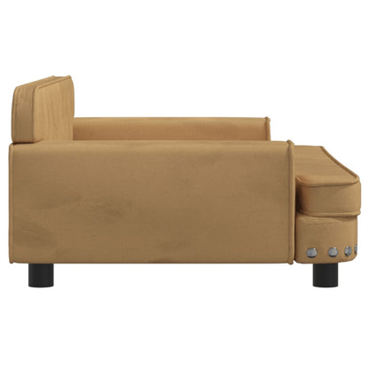 Cama Para Perros De Terciopelo Marrón 90x53x30 Cm / Vetonek_1