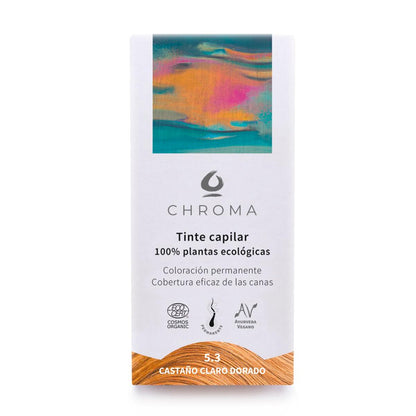 Tinta de cabelo 5.3 castanho dourado claro 100 g