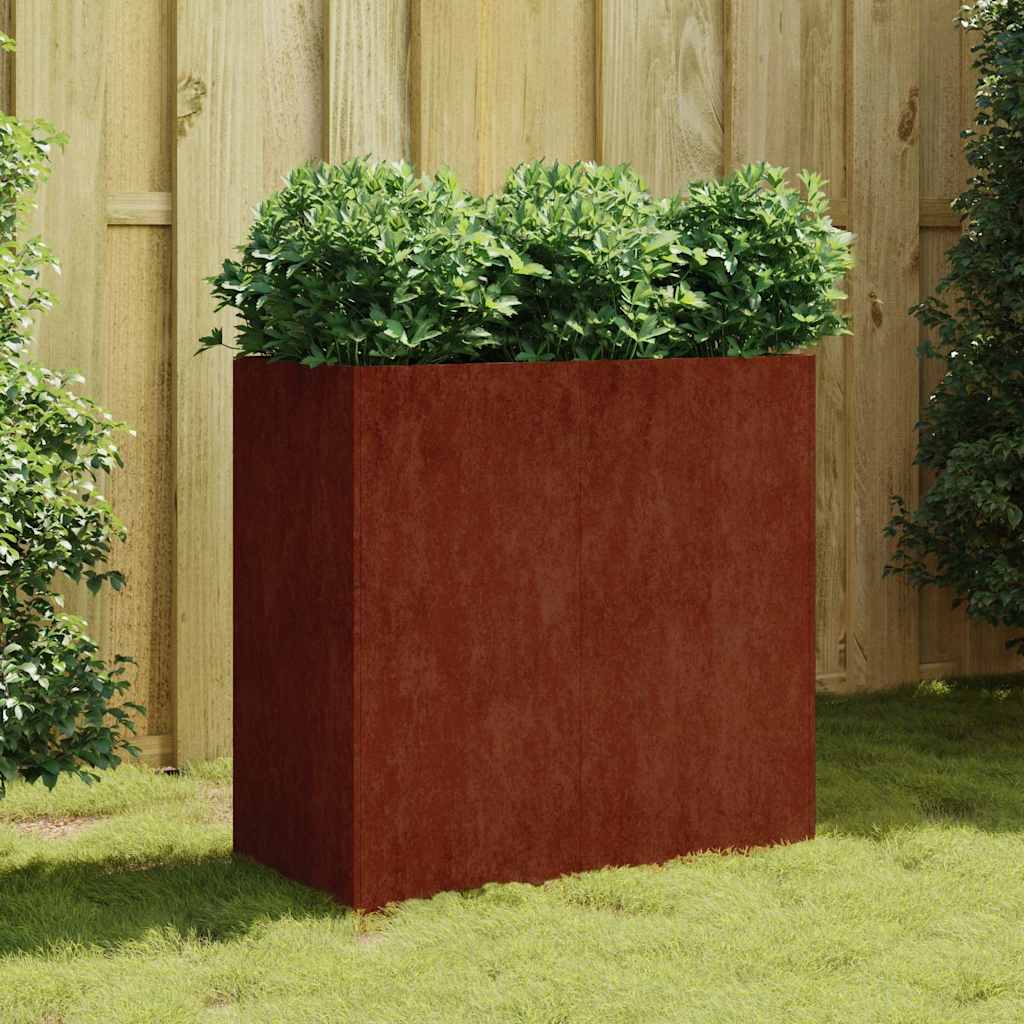 Jardinera De Acero Corten 80x40x80 Cm_1