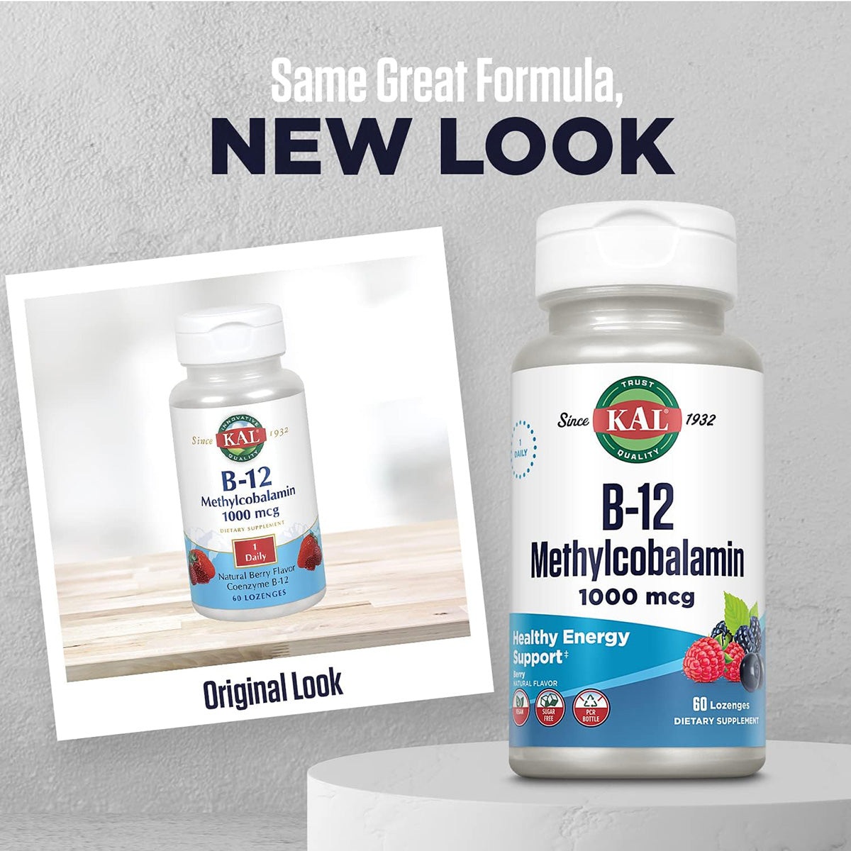 B-12 Metilcobalamina e Adenosilcobalamina, Kal, 60 comprimidos