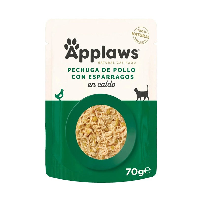 Ração Húmida para Gatos Applaws Frango com Espargos 70g
