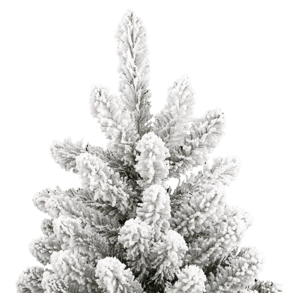 Vidaxl Árbol De Navidad Artificial Con Bisagras Y Nieve Flocada 180 Cm_3