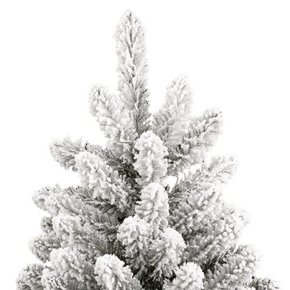Vidaxl Árbol De Navidad Artificial Con Bisagras Y Nieve Flocada 180 Cm_3