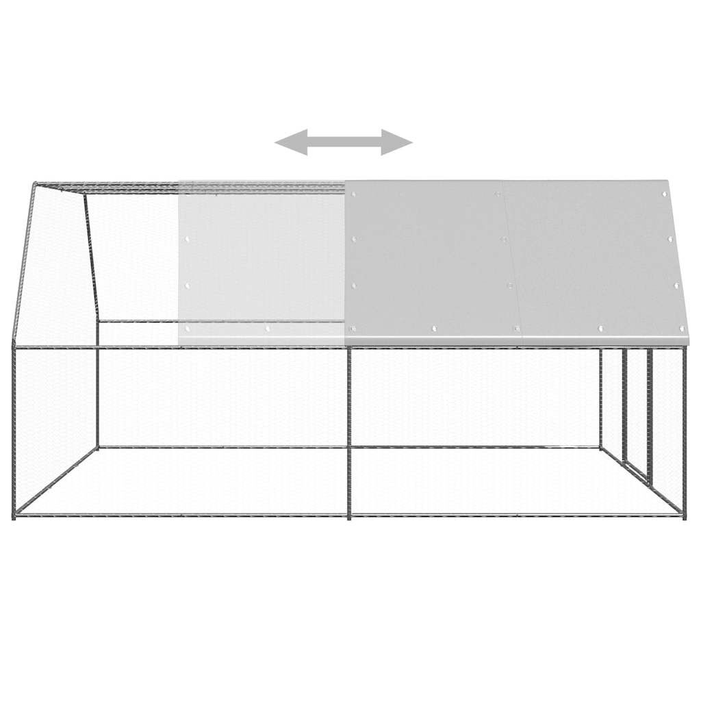 Vidaxl Jaula Gallinero De Acero Galvanizado 3x4x2 M_3