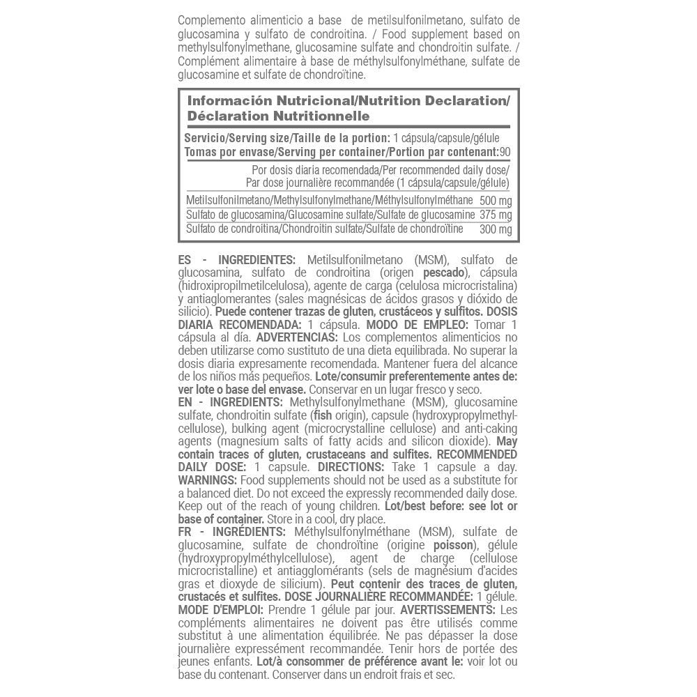 Msm Condroitina Y Glucosamina - 90 Cápsulas Vegetales - Mejora Las Articulaciones - Masmusculo_5
