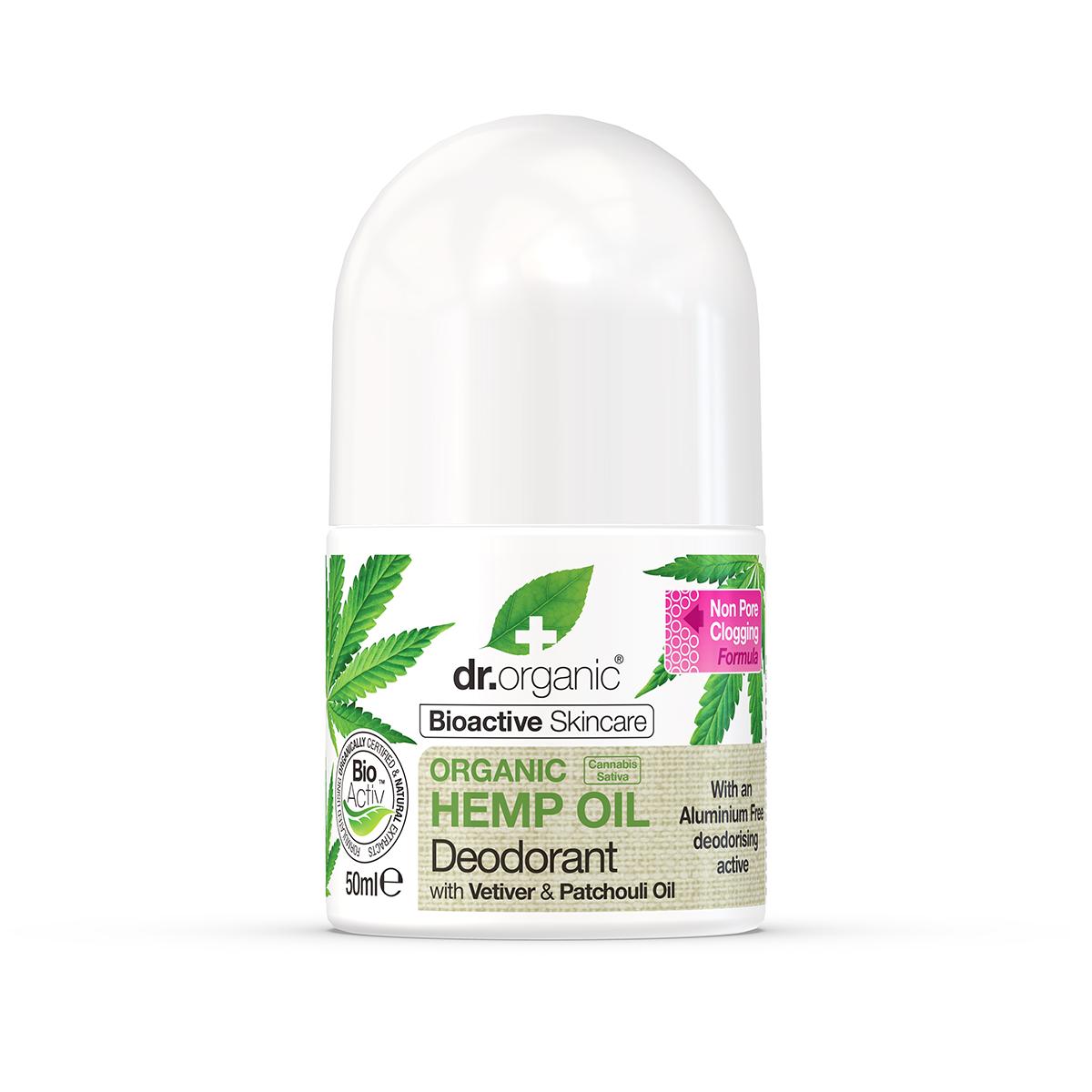Desodorizante de óleo de cânhamo Dr. Organic 50 ml