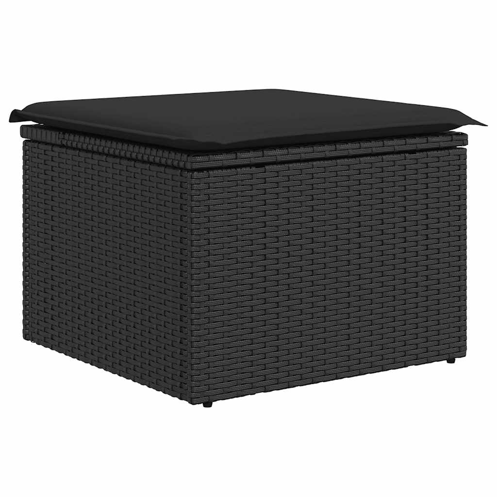 Set De Sofás De Jardín Y Cojines 8 Piezas Ratán Sintético Negro / Vetonek_3