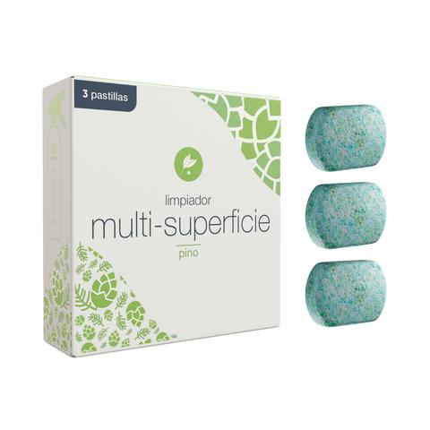 Limpador multissuperfícies ecológico Neletab Pine 3 peças