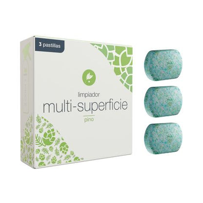 Limpador multissuperfícies ecológico Neletab Pine 3 peças