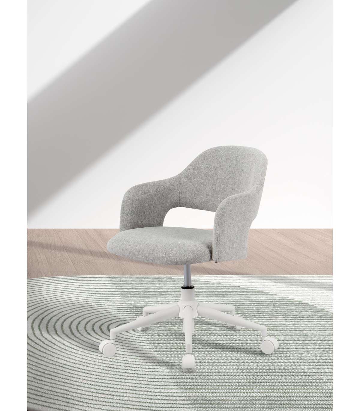 Silla Despacho Giratoria Elevable Acabado Gris, 58m(ancho) 71/81cm(altura) 58cm(fondo)_1
