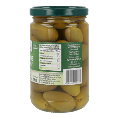 Azeitonas Verdes Gigantes Bio Organica Itália 280 gr