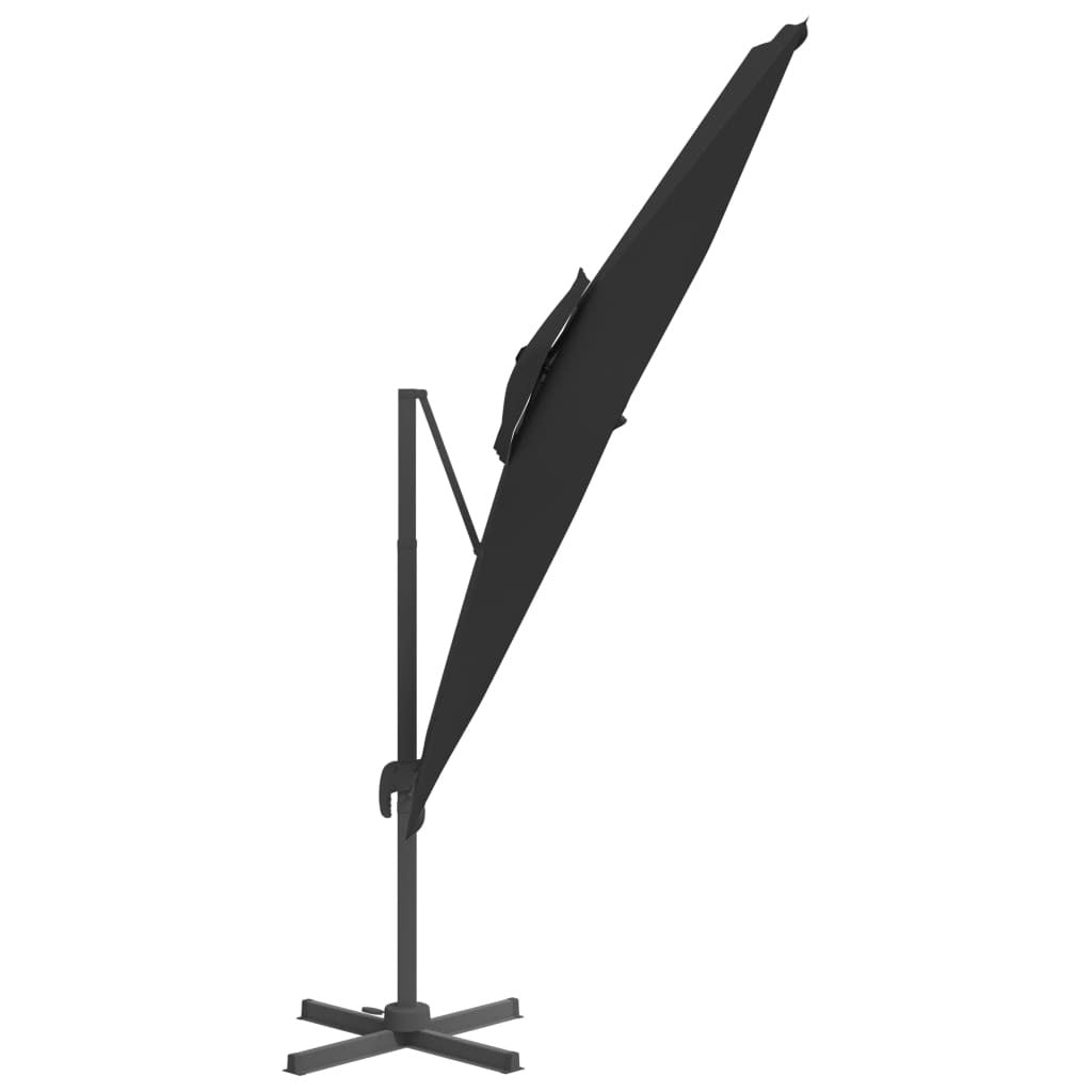 Vidaxl Sombrilla Colgante De Doble Techo Negro 400x300 Cm_3